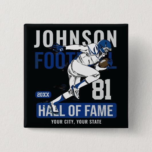 サッカーパーソナライズされた選手チーム番号スポーツ 缶バッジ (正面)