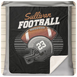 サッカーパーソナライズされた選手チーム番号ヘルメット シェルパブランケット