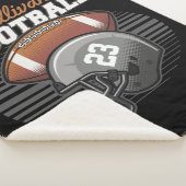 サッカーパーソナライズされた選手チーム番号ヘルメット シェルパブランケット (3/4)