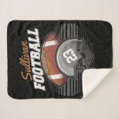 サッカーパーソナライズされた選手チーム番号ヘルメット シェルパブランケット (正面(横))