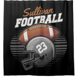 サッカーパーソナライズされた選手チーム番号ヘルメット シャワーカーテン