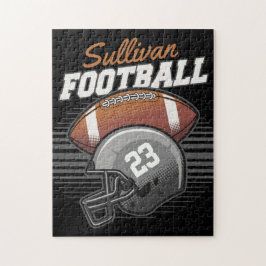 サッカーパーソナライズされた選手チーム番号ヘルメット ジグソーパズル