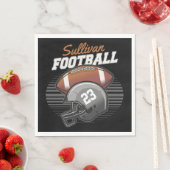 サッカーパーソナライズされた選手チーム番号ヘルメット スタンダードランチョンナプキン (インサイチュ)