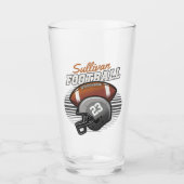 サッカーパーソナライズされた選手チーム番号ヘルメット  タンブラーグラス (正面)