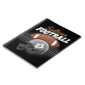 サッカーパーソナライズされた選手チーム番号ヘルメット ノートブック (左側)