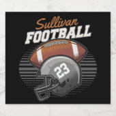 サッカーパーソナライズされた選手チーム番号ヘルメット ビールラベル (シングルラベル)