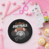 サッカーパーソナライズされた選手チーム番号ヘルメット ペーパープレート (パーティー)