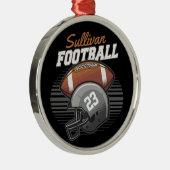 サッカーパーソナライズされた選手チーム番号ヘルメット メタルオーナメント (右)