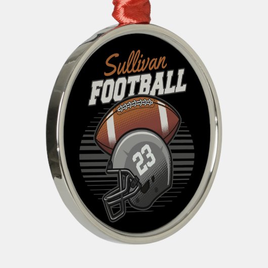 サッカーパーソナライズされた選手チーム番号ヘルメット メタルオーナメント (右)