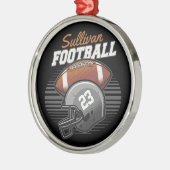 サッカーパーソナライズされた選手チーム番号ヘルメット メタルオーナメント (左)