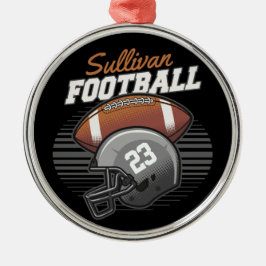 サッカーパーソナライズされた選手チーム番号ヘルメット メタルオーナメント