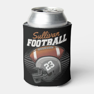 サッカーパーソナライズされた選手チーム番号ヘルメット 缶クーラー
