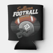 サッカーパーソナライズされた選手チーム番号ヘルメット 缶クーラー (裏面)