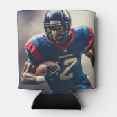 サッカーパーソナライズされた選手フォトハイスクール 缶クーラー (裏面)