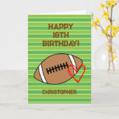 サッカーパーソナライズされた18誕生日 カード (黄色い花)