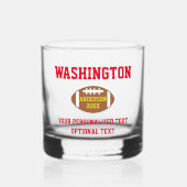 サッカーパーソナライズされた ウイスキーグラス (正面)