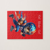 サッカーパーソナライズされた ジグソーパズル (横)