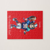 サッカーパーソナライズされた ジグソーパズル (横)