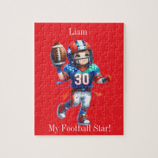 サッカーパーソナライズされた ジグソーパズル (縦)