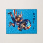 サッカーパーソナライズされた ジグソーパズル (横)