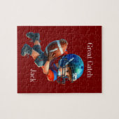 サッカーパーソナライズされた ジグソーパズル (横)