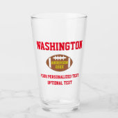 サッカーパーソナライズされた タンブラーグラス (正面)