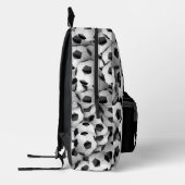 サッカーパーソナライズされた プリントバックパック (左)