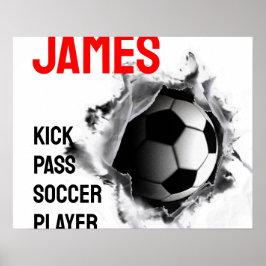 サッカーパーソナライズされた ポスター