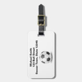 サッカーパーソナライズされた ラゲッジタグ (正面縦)