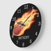 サッカーパーソナライズされた ラージ壁時計 (傾斜)