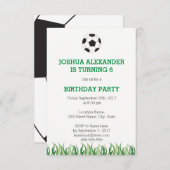 サッカーパーティの招待状 招待状 (正面/裏面)