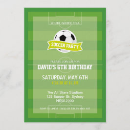 サッカーパーティの招待状 招待状
