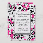 サッカーパーティの招待状 招待状 (正面/裏面)