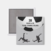 サッカーパーティーが楽しみにするのに安いサッカーのおみやげ マグネット (正面/裏面)