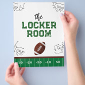 サッカーパーティーの一年目の看板 チラシ (手)