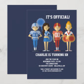 サッカーパーティーの招待状 招待状 (正面/裏面)