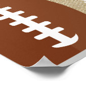 サッカーパーティーのBurlapバックグラウンド付きサイン ポスター (角)