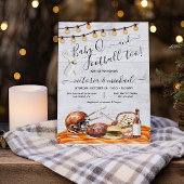 サッカーパーティーアットホームまたはテールゲートベビーQシャワー 招待状