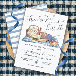 サッカーパーティーアットホームまたはテールゲートBBQビールシャワー 招待状