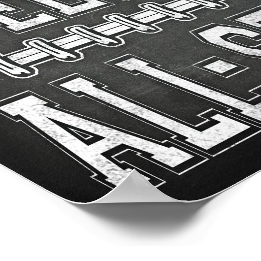 サッカーパーティーウェルカムオールスターズサインチョークプリント ポスター (角)