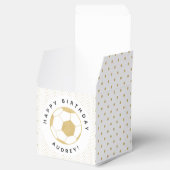 サッカーパーティーカスタムスポーツ金ゴールドと白 フェイバーボックス (オープン)