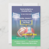 サッカーパーティーグリディロンアップライトアンドフィールド 招待状 (裏面)