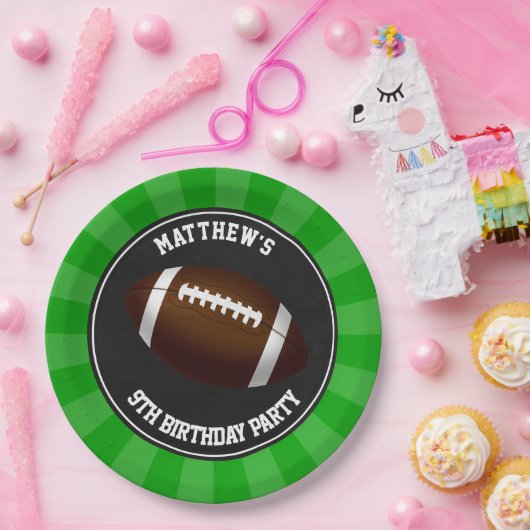 サッカーパーティーケーキディナープレート パーソナライズされた ペーパープレート (パーティー)
