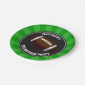 サッカーパーティーケーキプレート パーソナライズされた ペーパープレート (アングル)
