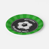 サッカーパーティーケーキプレート パーソナライズされた ペーパープレート (アングル)