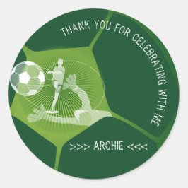 サッカーパーティースポーツゲーム日投球任意の年齢誕生日 ラウンドシール