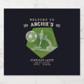 サッカーパーティースポーツ試合日投げ誕生日 ビールラベル (シングルラベル)