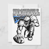 サッカーパーティーブルーとホワイト(ブラック) by SRF 招待状 (正面)