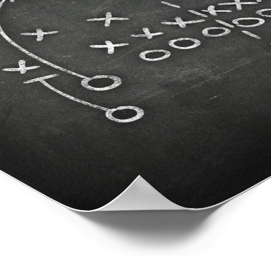 サッカーパーティープレイブックIVサインチョークプリント ポスター (角)