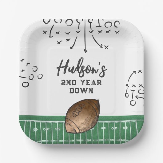 サッカーパーティープレート |サッカー紙プレート ペーパープレート (正面)